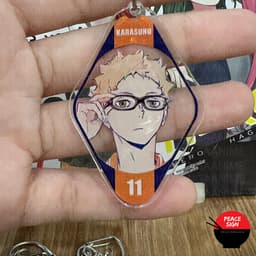 (Mua 1 tặng 1) Móc khóa thành viên KARASUNO HAIKYUU!! VUA BÓNG CHUYỀN anime chibi mica trong acrylic xinh xắn độc đáo 4
