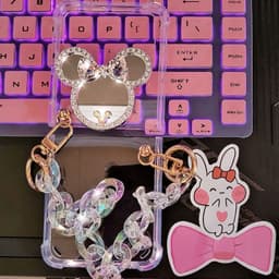 Z Flip 3 - Z Flip 4 - ZFlip3 - Flip3 5G mickey đính đá kèm dây đeo dài lấp lánh chống sốc 3