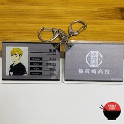 (mua 1 tặng 1) Móc khóa anime mica HAIKYUU! Vua Bóng Chuyền ver THẺ hình in 2 mặt 3
