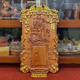 Đốc Lịch Gỗ Hương Đá ,40*70, liền khối , dát vàng 1
