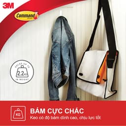 Móc dán tường Command 3M nhiều kích cỡ, chịu lực tốt, bám cực chắc, dễ dàng tháo lắp 8