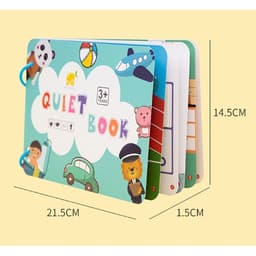 Học liệu bóc dán Montessori 10 trang cho bé, đồ chơi bảng bận rộn quiet book tiếng Anh 3