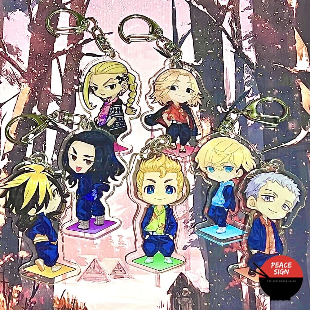 (mua 1 tặng 1) ( mica trong acrylic ) Móc khóa TOKYO REVENGERS ver ĐỨNG Kịch Trường Của Takemichi anime chibi xinh xắn
