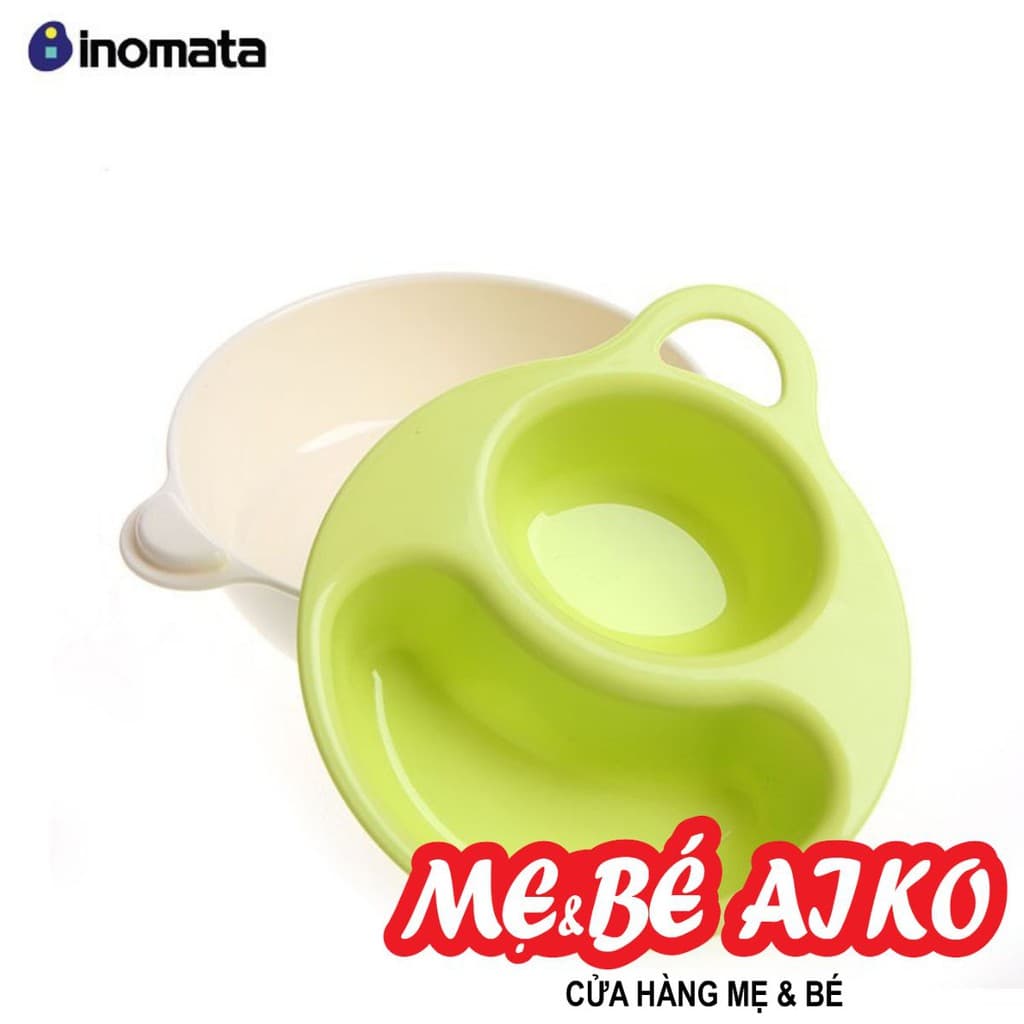 Bát ăn chia ngăn Inomata Hàng Nhật cho bé (màu xanh lá)