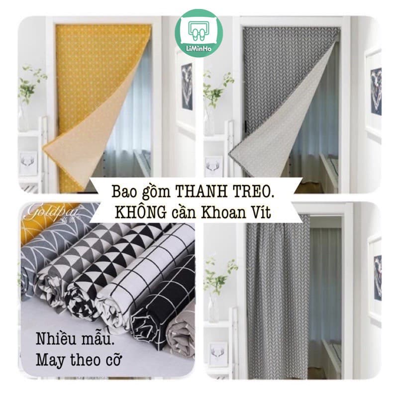 Rèm cửa, rèm kiểu Nhật đa năng Noren loại 1 mảnh( đã bao gồm thanh rèm)