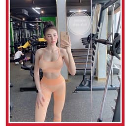 Đồ tập gym nữ , đồ tập thể thao yoga chun dệt 2 dây GS (có sẵn) 1