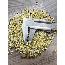 1KG Khoen ore mắt cáo 4mm,5mm,6mm,8mm,10mm bằng sắt xi màu VÀNG khuy ore mắt cáo bấm bạt, túi giấy Không long đền 5