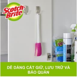 Cây cọ rửa bình, chai lọ Scotch Brite 3M đa năng - Không gây trầy xước, lớp mút cao cấp lấy sạch vết bẩn 3