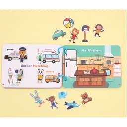 Học liệu bóc dán Montessori 10 trang cho bé, đồ chơi bảng bận rộn quiet book tiếng Anh 5