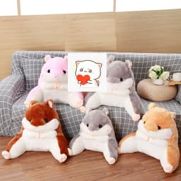 [CUTE] Gấu bông tựa lưng hình chuột hamster Gối ôm ngủ hình thú Có ủ tay Quà tặng cho bạn gái, mẹ và bé, dân văn phòng 5