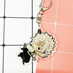 (mua 1 tặng 1) ( Mica trong acrylic trụ cột ) Móc khóa Kimetsu no Yaiba Thanh gươm diệt quỷ ver treo người 3