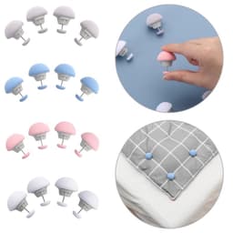 Set 4 Kẹp Giữ Cố Định Chăn Ga Trải Giường Chống Trượt Hình Nấm Độc Đáo 1
