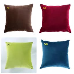Gối tựa lưng sofa màu trơn vải nhung cao cấp 13 màu có sẵn cỡ 45*45cm 3