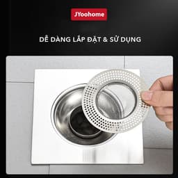 Bịt nắp lọc rác inox nhà tắm JYoohome Giỏ lưới bịt nắp cống chặn rác thoát nước nhanh chống gỉ 3
