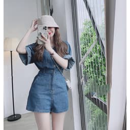 Jump jean tay lật cổ bẻ gài nút, đủ 2 màu 8