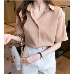 Áo sơ mi nữ kiểu tay ngắn form rộng công sở LOKISO SM05 6