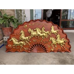 Tranh Quạt Mã Đáo Thành Công Gỗ Hương TReo Tường KÍCH THƯỚC 60*120cm 6