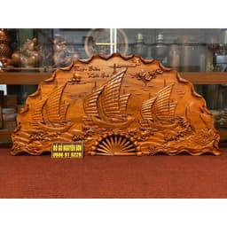 Tranh quạt thuận buồm xuôi gió,gỗ hương sơn pu cao cấp 1
