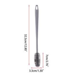 Bàn chải silicon vệ sinh ly cốc cán cầm dài 8