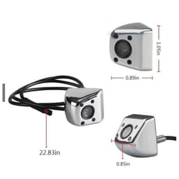 Camera lùi 4 đèn hồng ngoại vỏ mạ crom jack AV 3