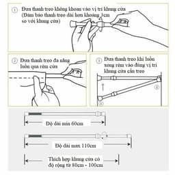 Rèm cửa, rèm kiểu Nhật đa năng Noren loại 1 mảnh( đã bao gồm thanh rèm) 7