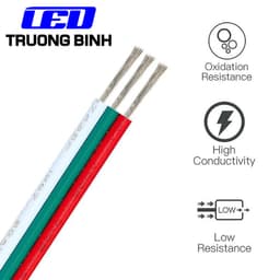 DÂY ĐIỆN 3 LÕI MẠ THIẾC 3PIN CHỐNG OXY HÓA AWG22 AWG20 AWG18 CHO LED FULL MÀU ARGB WS2812B WS2811 2
