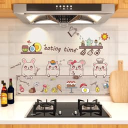 Miếng Dán bếp, Decal dán bếp chống dầu mỡ, chống chay kt 60*90cm 3