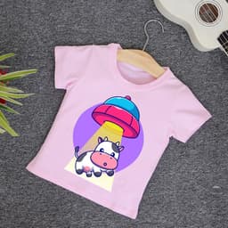 Áo Thun In Hình Bò Sữa Cho Bé Trai Bé Gái Cực Cute 8