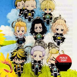 (mua 1 tặng 1) ( Mica trong acrylic ) Móc khóa TOKYO REVENGERS ver LÁI XE Kịch Trường Của Takemichi anime chibi 1