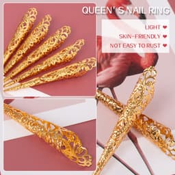 Set 10 Hộ Giáp Móng Tay 11CM Cổ Phong Hoa Văn Hoàng Cung Phong Cách Trung Hoa Sang Trọng Phụ Kiện Nail Cổ Phục 6