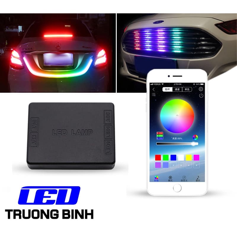 DMX001 ĐIỀU KHIỂN DEMI XI NHAN 1 CỔNG FULL MÀU CHO CẢN TRƯỚC CỐP SAU XE OTO MOTO ARGB WS2812B WS2811