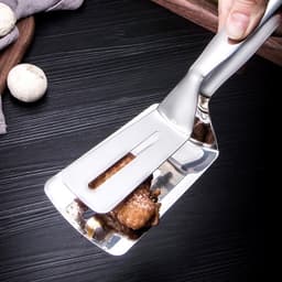 Kẹp Đồ Chiên Rán/Lật Bánh Inox 304, Kẹp chiên, xẻng gắp đồ ăn gắp thực phẩm thông minh bằng inox 3