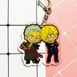 (mua 1 tặng 1) ( Mica ) Móc khóa One Piece Đảo Hải Tặc ver đồng chí quà tặng dễ thương anime chibi 5