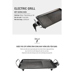 Bếp nướng điện Lock&Lock electric grill - màu đen EJG212BLK 2
