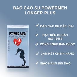 Bao Cao Su POWERMEN Longer Plus, Cá Ngựa Bạc  – Siêu Mỏng, Kéo Dài Thời Gian 6