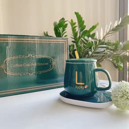 [XẢ KHO] Cốc Hâm Nóng đồ uống kèm đế điện, Bộ ly sứ kèm đế điện hâm nóng trà, cafe, hâm sữa - VS466 3