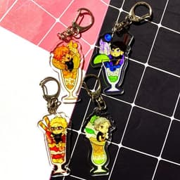 (mua 1 tặng 1) Móc khóa Haikyuu Vua bóng chuyền ver KEM skin mica trong acrylic chibi anime cute quà tặng dễ thương 1