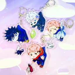 (mua 1 tặng 1) ( Mica ) Móc khóa JUJUTSU KAISEN CHÚ THUẬT HỒI CHIẾN ver TREO THẢ quà tặng dễ thương chibi anime 1