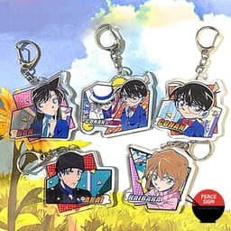 (mua 1 tặng 1) Móc khóa mica DETECTIVE CONAN Thám Tứ Lừng Danh ver Hiệu Ứng hình in 2 mặt  1