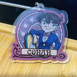 (mua 1 tặng 1) Móc khóa mica DETECTIVE CONAN Thám Tứ Lừng Danh ver TRÒN hình in 2 mặt 5