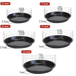 UFANSM Nướng Bánh Pizza Bằng Thép Carbon Màu Đen Chống Dính Tiện Dụng Cho Nhà Bếp 2
