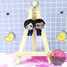 (mua 1 tặng 1) ( Mica trong acrylic ) Móc khóa CONAN THÁM TỬ LỪNG DANH ver COUPLE chibi anime quà tặng xinh xắn 5