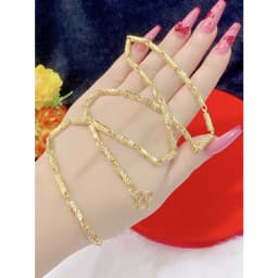 Dây chuyền nam mạ vàng  đốt trúc đốt tre sáu cạnh D18926 -40RR - - Bền Màu - Mạnh mẽ, Mang đi chơi đi tiệc đều đẹp 3