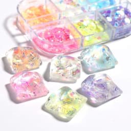 Nhũ vảy cá màu neon dạ quang siêu sáng đẹp trang trí móng cực HOT [ NAILS SUPPLY ] 3