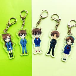 (mua 1 tặng 1) ( Mica trong acrylic) Móc khóa Conan Thám tử lừng danh Kid ver single in hình anime chibi 1