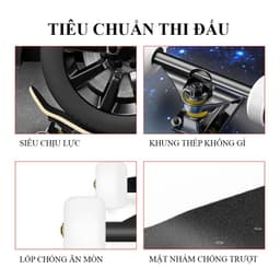 Ván trượt Skateboard mặt nhám, trượt ván, ván trượt thể thao gỗ ép 8 lớp chắc chắn. 8