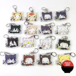 (mua 1 tặng 1) ( TAI THÚ NẰM NGỦ ) Móc khóa KIMETSU NO YAIBA in hình THANH GƯƠM DIỆT QUỶ game chibi xinh xắn độc đáo 1