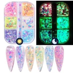 Nhũ vảy cá màu neon dạ quang siêu sáng đẹp trang trí móng cực HOT [ NAILS SUPPLY ] 1