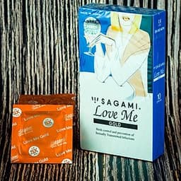 Bao cao su Sagami LoveMe Gold, Thiết kế kiểu truyền thống, nhiều gel, Hộp 10 chiếc 4