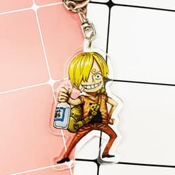 (mua 1 tặng 1) Móc khóa mica in hình anime One Piece Đảo Hải Tặc Sanji hình in 2 mặt 6